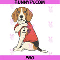 I Love Mom Tattoo PNG, Beagle Great Mothers Day PNG