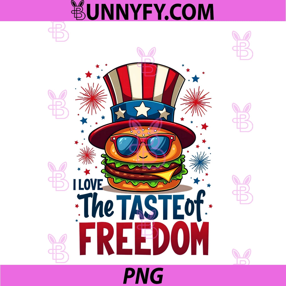 I Love The Taste Of Freedom PNG, Couples Matching 4th Of July PNG