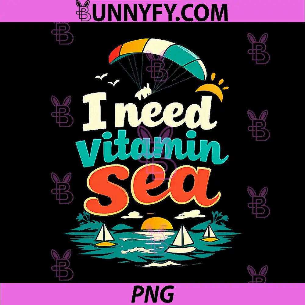 I Need Vitamin Sea PNG, Permanent Vacation Party Design PNG
