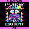 I Paused My Game to Egg Hunter PNG, Easter Bunny PNG