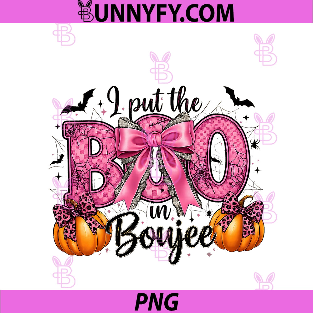 I Put The Boo In Boojee Cute PNG, Ghost Halloween PNG