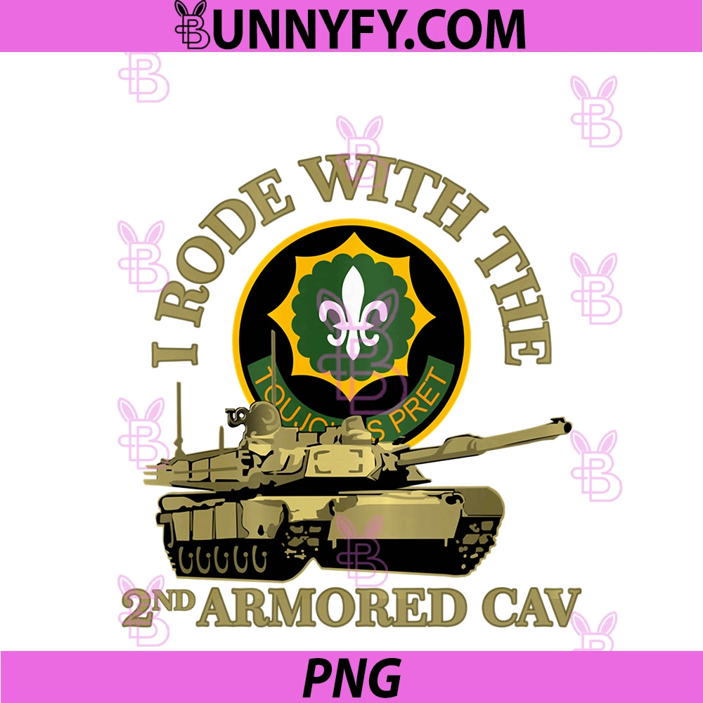 I Rode With The 2nd Armored Cavalry PNG, M1 Tank Veteran Xmas PNG