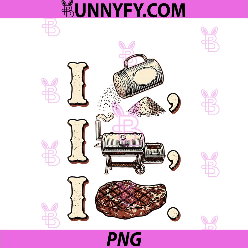 I Rub I Smoke I Meat PNG, Funny BBQ Smoker Grill PNG