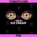 I See in Ice Cream PNG, Kaleidoscope Eyes Women Girl Frozen Treat PNG