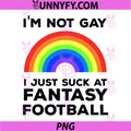 Im Not Gay Rainbow PNG, I Just Suck At Fantasy Football PNG