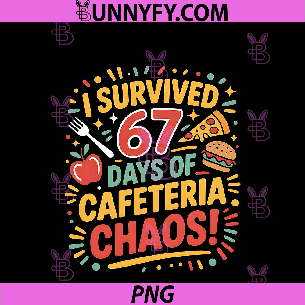 I Survived 67 Days Of Cafeteria Chaos 6 7 PNG, Meme Lunch Lady PNG