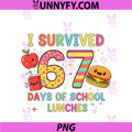 I Survived 67 Days Of School Lunches PNG, 6 7 Meme Lunch Lady PNG