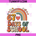 I Survived 67 Days Of School PNG, 67 Meme Rainbow Boys Girls PNG