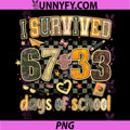 I Survived 67 + 33 100 Days of School PNG, Funny Math Meme Camo PNG