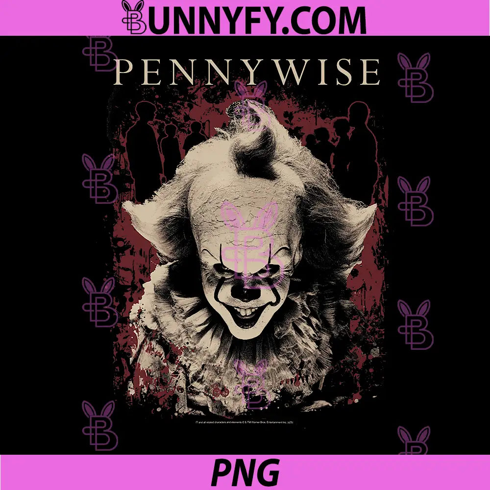 IT Pennywise PNG, Creepy Portrait Horror Movie PNG