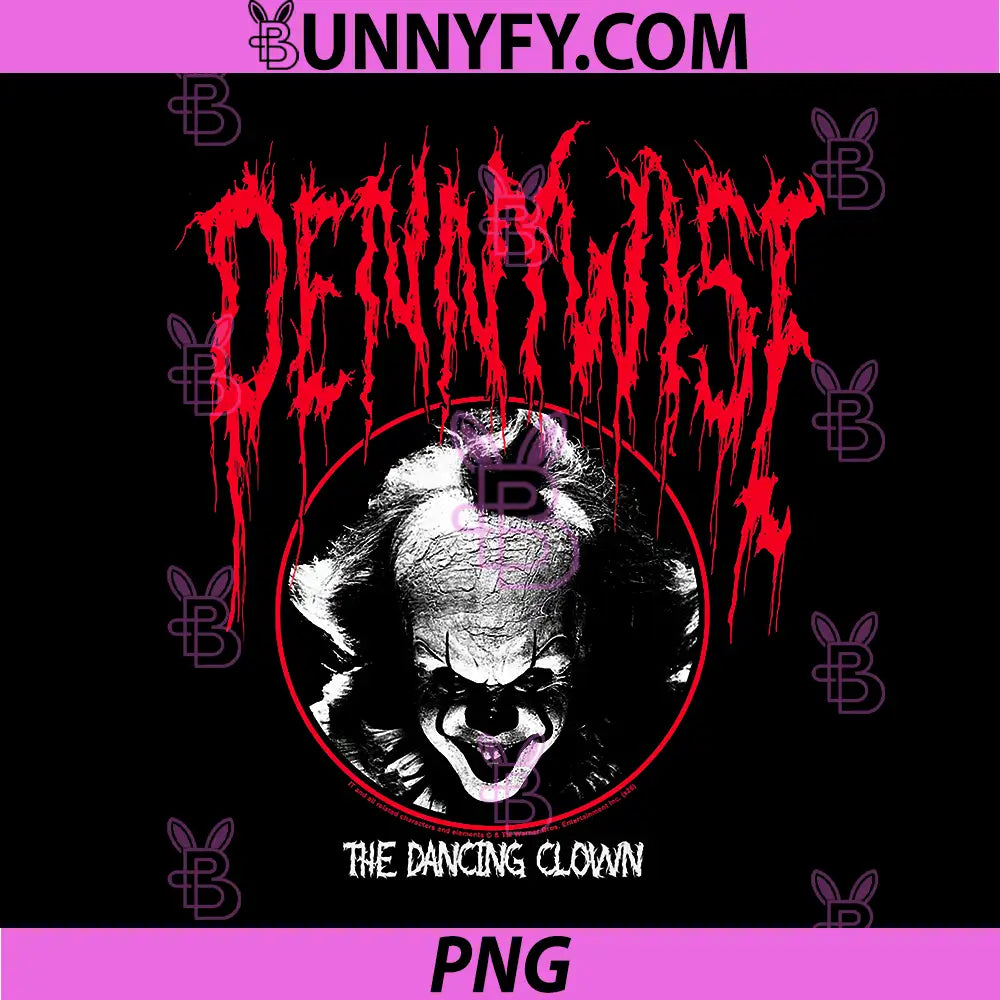 IT Pennywise The Clown PNG, Heavy Metal Bloody Logo Horror Movie PNG
