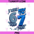 I Was 6 Now I'm 7 7th Birthday PNG, Robot 6 7 Birthday Boys PNG
