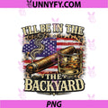 I'll Be In The Backyard Cigar And Bourbon PNG, Vintage USA Flag PNG