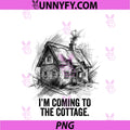 I'm Coming To The Cottage PNG, Vintage Forest Cabin PNG