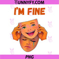 I’m Fine PNG, Sad Aesthetic Fake Smile Mental Health Design PNG