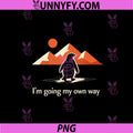 I’m Going My Own Way PNG, Penguin Minimalist Independence PNG