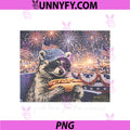 I'm Just Here For The Wieners PNG, Raccoon Hot Dog USA Flag PNG