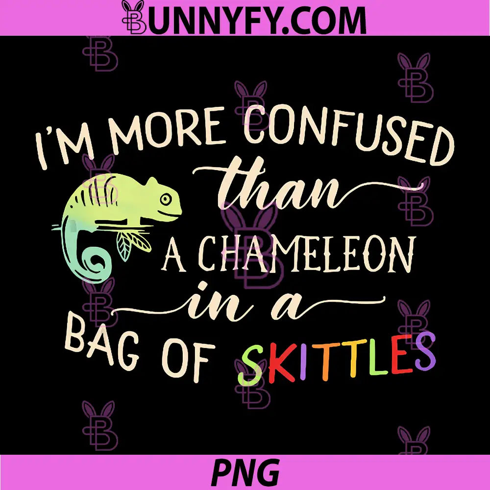 Im More Confused Than PNG, A Chameleon in A Bag of Skittles PNG