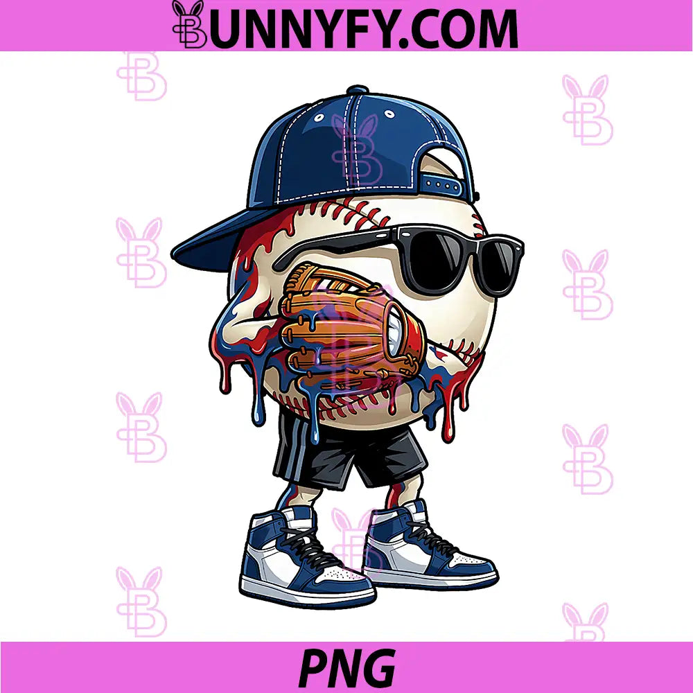 Ice Cream Baseball Drip PNG, Dripping Baseball PNG