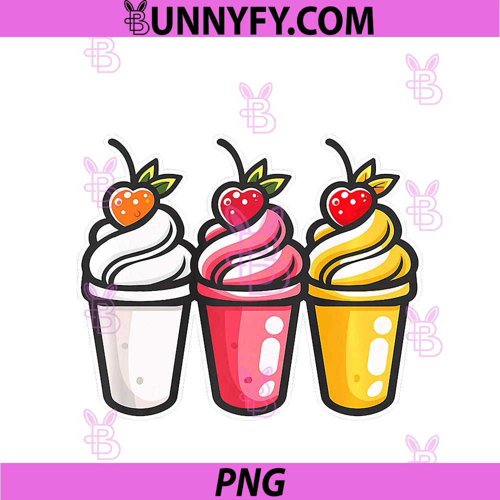 Ice Cream Cups PNG, Artwork Gelateria PNG