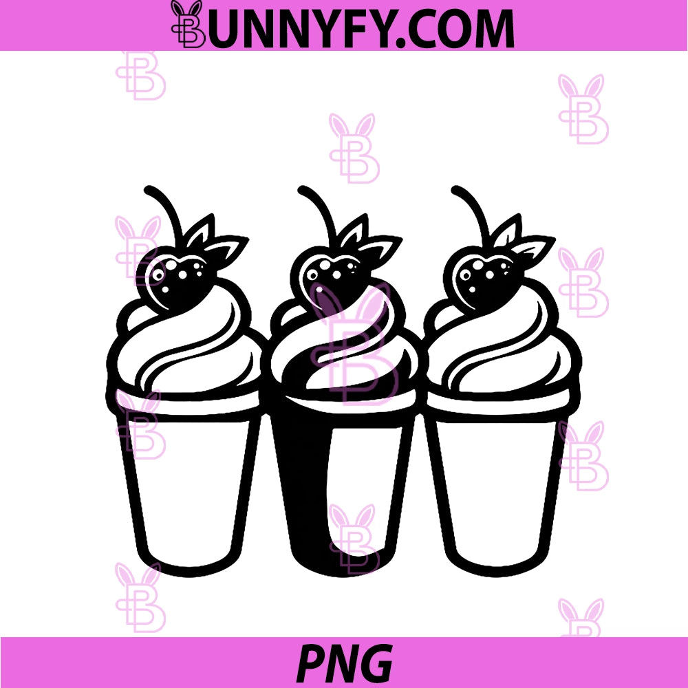 Ice Cream Cups PNG, Graphic Sherbet PNG