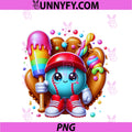 Ice Cream Drip Baseball Stuff PNG, Baseball Drip For Boys Kids PNG