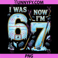Ice Hockey Birthday Boy PNG, I was 6 Now I'm 7 PNG