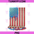 Ice Hockey Boys Ice Cream Dripping PNG, Patriotic USA Flag Hockey PNG