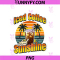 Iced Coffee And Sunshine PNG, Retro Summer Beach Vacation PNG