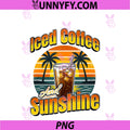 Iced Coffee And Sunshine Retro PNG, Summer Beach Vacation PNG
