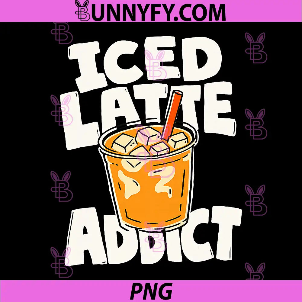 Iced Latte Lover PNG, Retro Graphic PNG