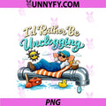 Id Rather Be Unclogging PNG, Plumber Pipe Pun Graphic PNG
