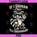 If I Shenan Once Ill Shenanigan PNG, Fun Raccoon St Patricks Day PNG