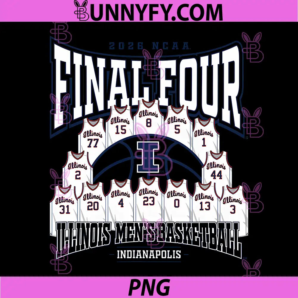 Illinois Basketball Final PNG, Four Jersey Madness Nil PNG