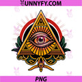 Illuminati All Seeing Eye PNG, Sacred Triangle Mystic Symbol PNG