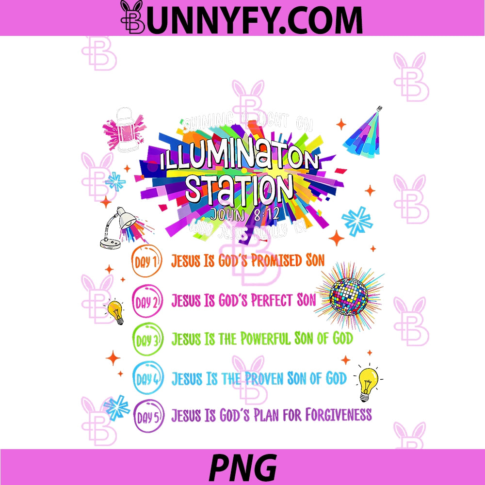 Illumination Station VBS 2026 PNG, Vacation Bible School 2 Sided PNG