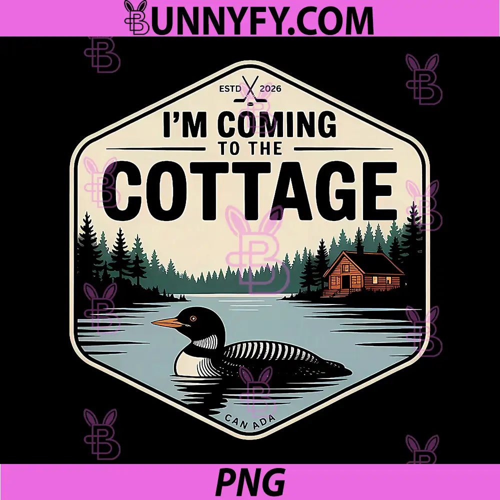 Im Coming to The Cottage PNG, Hockey LGBT Canadian Wolf Bird Loon PNG