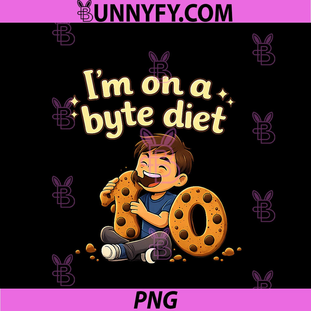 Im On A Byte Diet PNG, IT Reboot Humor Cartoon PNG