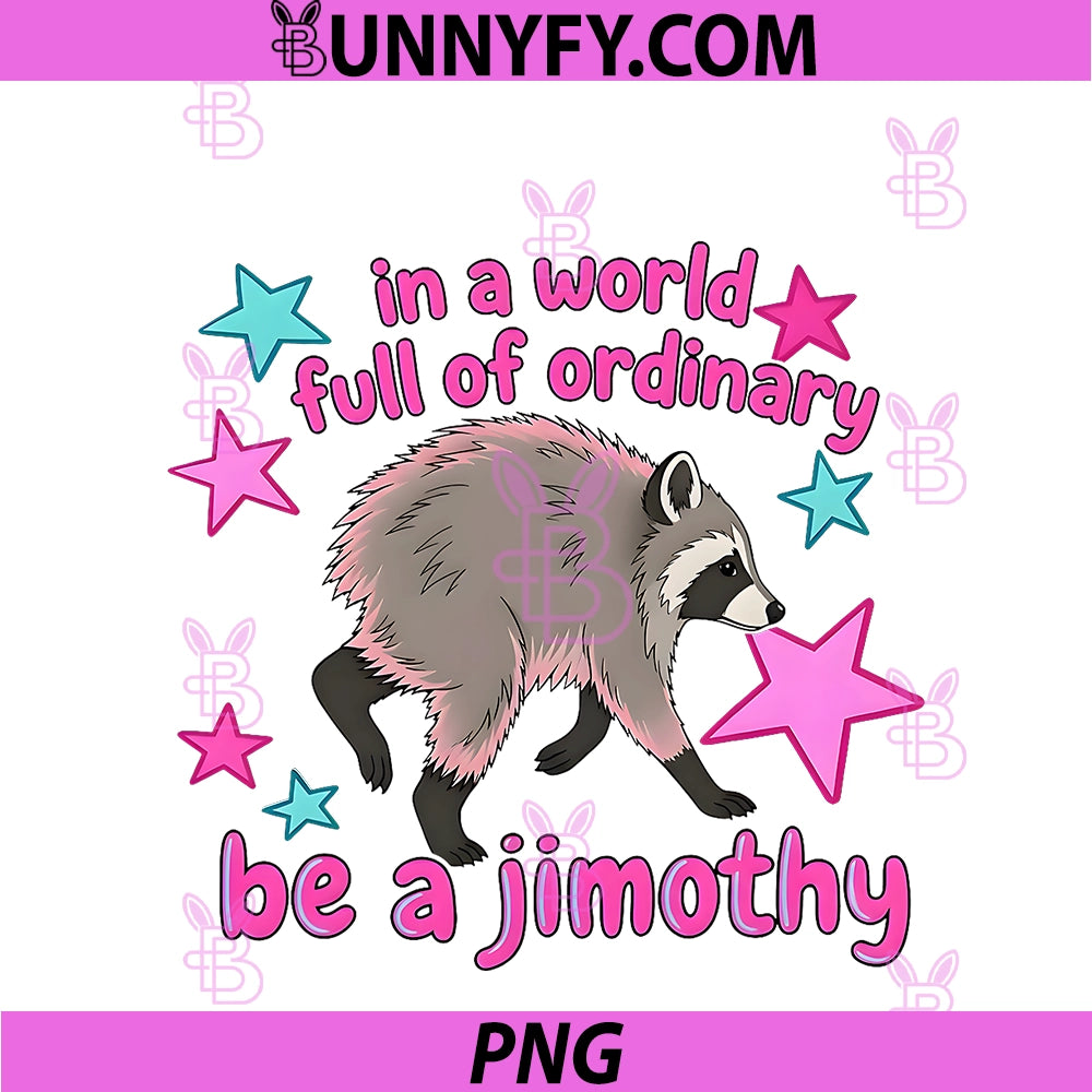In A World Full Of Ordinary Be A Jimothy PNG, Racoon from Seattle PNG