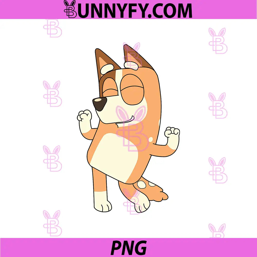 Cute Bluey Mom Dancing Character PNG, Cartoon Mom Era Design PNG