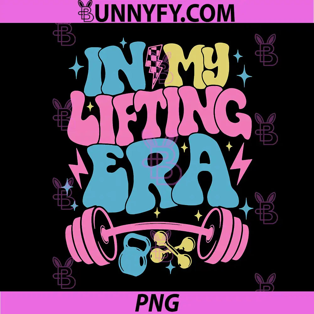 In My Lifting Era PNG, Groovy Gym Weight PNG