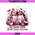 In October We Wear Pink PNG, Ghost Witch Breast Cancer Awareness PNG