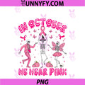 In October We Wear Pink PNG, Skeletons Breast Cancer Awareness PNG