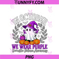 In October We Wear Purple PNG, Domestic Violence Awareness PNG