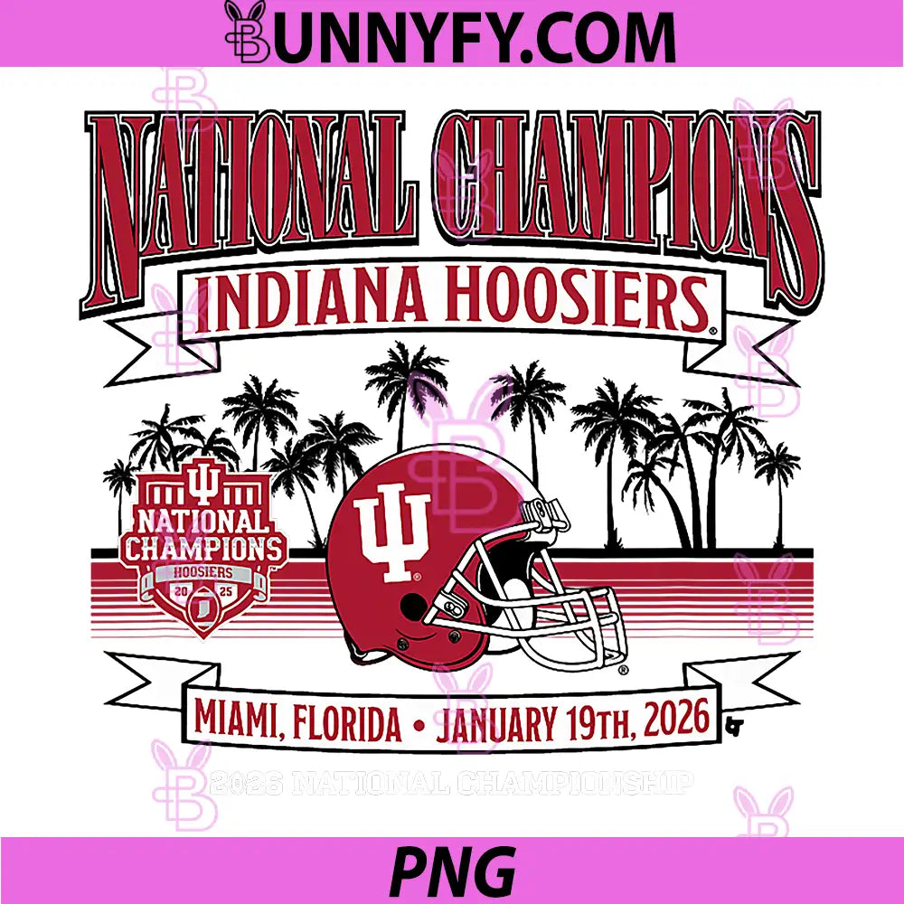 Indiana Hoosiers 2025-26 PNG, CFP National Champions Local Helmet PNG