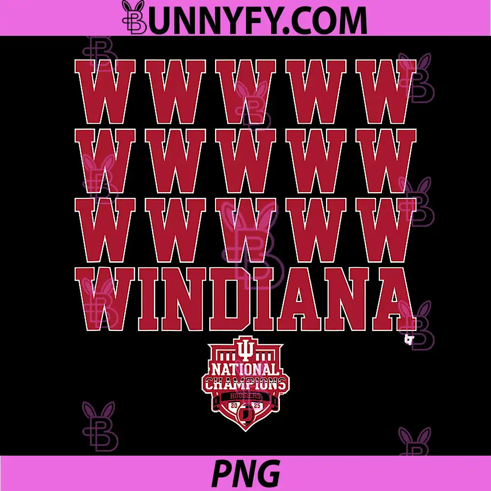 Indiana Hoosiers 2025-26 PNG, CFP National Champions Windiana PNG