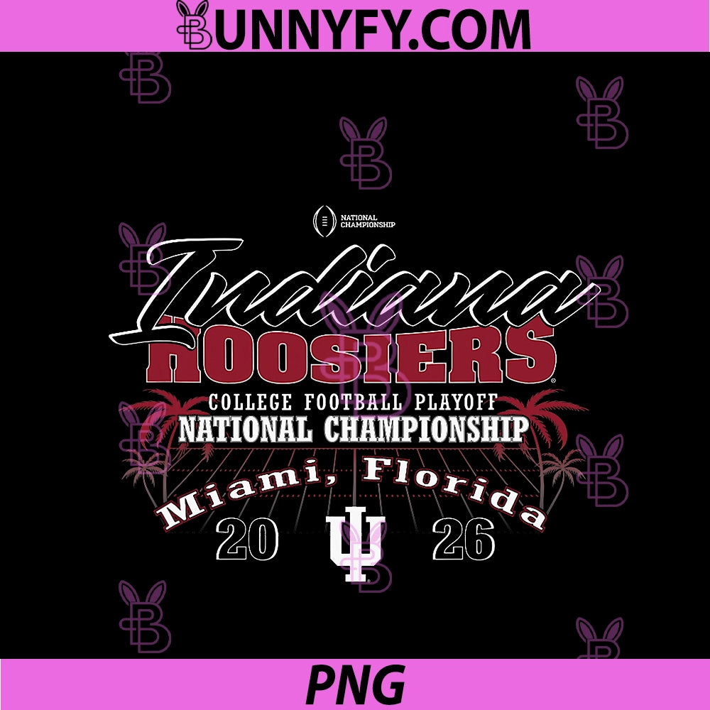 Indiana Hoosiers CFP National PNG, Championship 2026 Black PNG