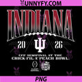 Indiana Hoosiers CFP PNG, Semifinal Peach Bowl 2026 Black PNG