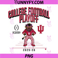 Indiana Hoosiers College Football Playoff PNG, Mascot Text 2025 PNG