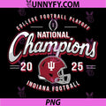 Indiana Hoosiers CFP Champions 2025 PNG, College Football Fan Art PNG